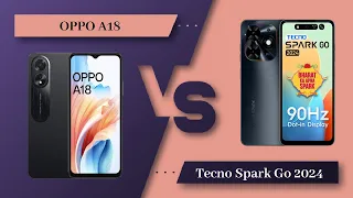 OPPO A18 Vs Tecno Spark Go 2024 - Full Comparison [Full Specifications]