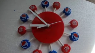 Clock from bottle caps