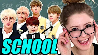 Americans React To BTS BACK TO SCHOOL (Run BTS 63, 64 & 65)