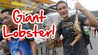 Monster 1.1 kg Lobster in Hua Hin, Thailand at Lung Ja Seafood Restaurant (ร้านลุงจ่า)