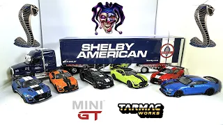 My Shelby collection in 1/64 Diecast cars and Semi Truck Brand: Mini GT and Tarmac Works.