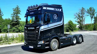 On the new Scania Super 500 S 2023, on the first flight from the new company!