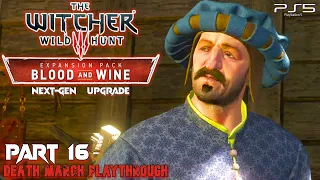 The Witcher 3: Blood and Wine DLC Part 16 Contract: Bovine Blues Next-Gen Upgrade Death March PS5 HD