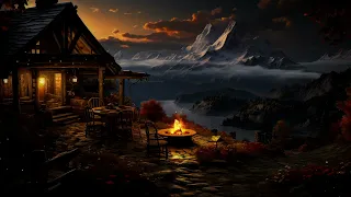 Autumn Night : Campfires, Crickets, and Mountain Serenity, Relaxing Nature Sounds