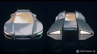 C4D sci-fi vehicles