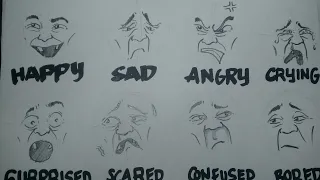 EDITORIAL CARTOONING facial expressions/emotions