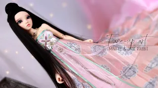 BJD Painting Fairyland Minifee Chloe & Jade Rabbit Angell Studio Hanfu, OOAK Art Doll