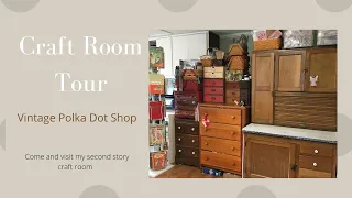 Craft Room tour by Emily of Vintage Polka Dot Shop