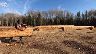 One Man vs. 73 Logs - Building My Log Home Pt.5