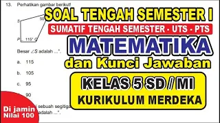 Soal Sumatif Tengah semester 1 STS - PTS MATEMATIKA Kelas 5 SD/MI & Kunci Jawaban Kurikulum merdeka