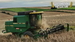 🔥Klimatyczne żniwa rzepaku z Jelonkami!🔥John Deere 1075 & John Deere 6810||Świętokrzyskie