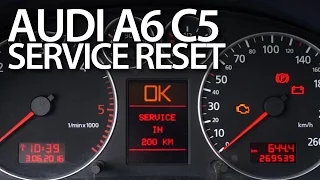 Audi A6 C5 service reset (oil inspection maintenance reminder)