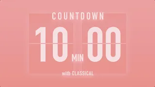 10 Minute Countdown Flip Timer With Classical Music 🎹 9th Symphony Finale - Beethoven 🎼