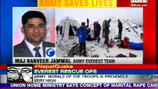 Ranveer Jamwal from Everest Base Camp   CNN IBN  30 Apr 15