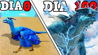 O MENOR DINOSSAURO DO ARK EVOLUIU PARA O GIGANTE ELECTRIC KING TITAN! 100 DIAS ARK