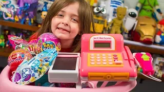 HUGE Toy Shopping Cart Surprise Toys for Kids Girls Blind Bags & Surprise Eggs Kinder Playtime