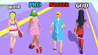 NOOB vs PRO vs HACKER vs GOD - Fashion Battles 3D , Makeover Run ...