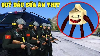 GTA 5 Đội Cảnh Sát Cơ Động VN Tấn Công Quỷ Đầu Sữa Milk Walker Ăn Thịt Trong Đường Hầm Gần Xưởng Gỗ