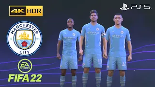 FIFA 22 PS5 - Manchester City - Game Faces - 4K 60FPS HDR Gameplay
