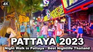 【🇹🇭 4K】Night Walk in Pattaya Walking Street - Best Nightlife Thailand 2023