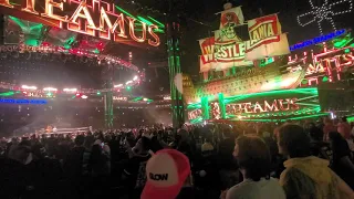 WWE Wrestlemania 37 Sheamus entrance with drone effect in sky Floor View