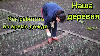 ДОЖДЛИВАЯ ПРОПОЛКА: 💧💧💧как мы справляемся с сорняками в деревне в любую погоду. 🏡