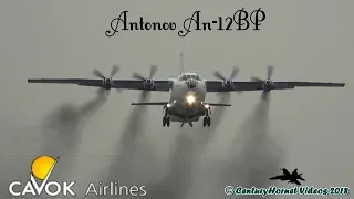 Smoky! CAVOK Air Antonov An-12BP Landing + Takeoff @ Toronto Pearson Int'l April 24, 2018