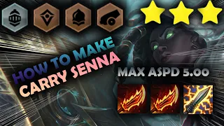 SENNA CAN ACHIEVE MAX ASPD?! Senna 3 Star How to Make Carry Senna | TFT Set 5.5