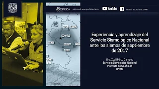 Experiencia y aprendizaje del Servicio Sismológico Nacional ante los sismos de septiembre de 2017