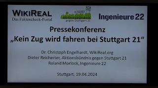 Pressekonferenz „Kein Zug wird fahren bei Stuttgart 21“