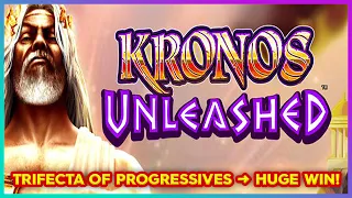 SUPER RARE Progressive Trifecta → HUGE WIN! Kronos Unleashed Slot - OMG!