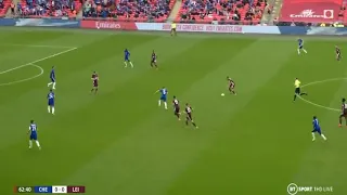 Chelsea and Leicester FA final,.. incredible goal from Tielemans