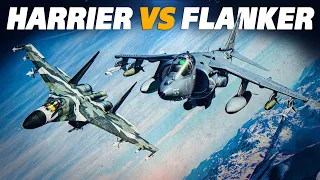 AV-8B Harrier Vs Su-27 Flanker DOGFIGHT | Digital Combat Simulator | DCS |