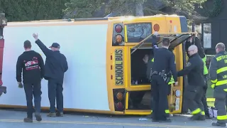 6 hospitalized after school bus crash on North Greece Road