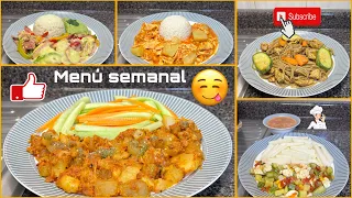 Menú semanal #fypシ #delicious #recetas #comida #cocina #riquisimo #food #cocinafacil #comidacasera