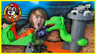 New 2022 Monster Jam DUELING DRAGON Playset 📦 UNBOXING Monster Truck Toys