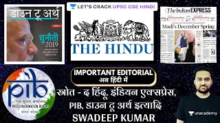 L39: Important Editorial - The Hindu, Indian Express, PIB, Down to Earth l UPSC CSE Mains 2020
