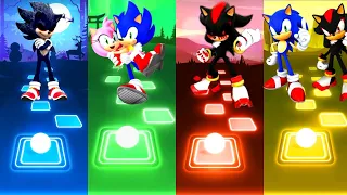 Dark Sonic Exe vs Sonic Amy vs Shadow Exe vs Sonic Shadow | Tiles Hop EDM Rush