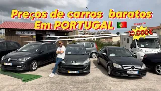 PREÇOS DE CARROS BARATOS EM PORTUGAL 🇵🇹 (Abaixo de 10mil Euros)