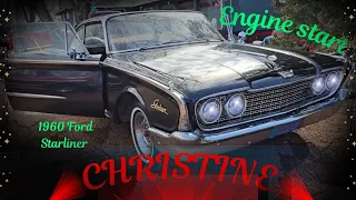 Engine start and update on restoration of 1960 Ford Starliner.