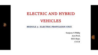 3.1 Electric components used in Electric and Hybrid vehicles