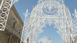 Diso SANTI FILIPPO E GIACOMO festa 2022. GIRO SOTTO LE LUMINARIE di giorno.