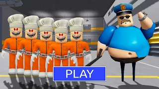 Escaping from the BARRY'S PRISON RUN! And BECAME a LOT OF PRISONER PAPA PIZZA #Roblox
