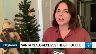 Santa Claus receives the gift of life