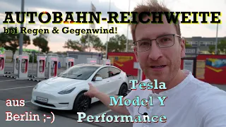 Tesla Model Y Performance - Reichweitentest (130 km/h) | autofilou [2160p]