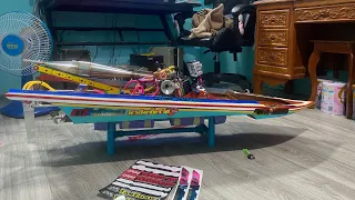 Boat RC thailand Long-tail mini RC ( thuyền Thái Lan điều khiển từ xa chạy máy 2 thì )