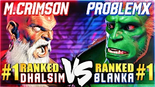 SF6 ▰ Mister Crimson (#1Ranked Dhalsim) VS Problem X (#1Ranked Blanka) ▰ Street Fighter 6