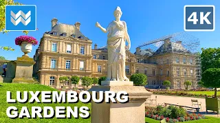 [4K] Luxembourg Gardens in Paris, France 🇫🇷 Walking Tour Vlog & Vacation Travel Guide 🎧