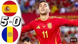 Spain vs Andorra 5-0 Highlights & All Goals (Friendly) Match Spain Andorra 2024 HD