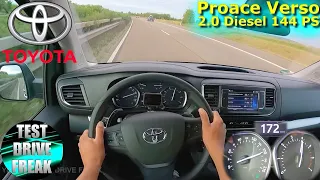 2022 Toyota Proace Verso L1 2.0 D-4D 144 PS TOP SPEED AUTOBAHN DRIVE POV